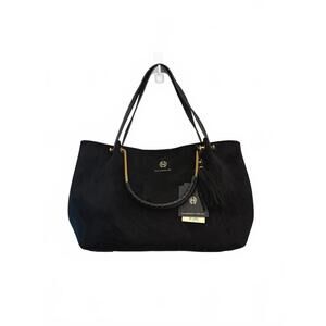 House of Harlow 1960 Black Faux Suede Tote
